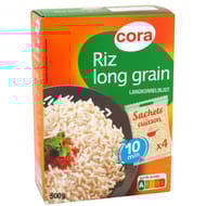 Cora riz long grain 4 x 125g