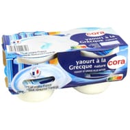 Cora yaourt brassé nature à la grecque 4x150g