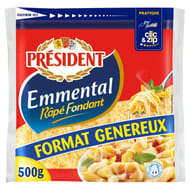Président emmental râpé fondant sachet 500g maxi format