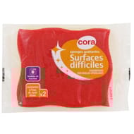 Cora 2 éponges végétales grattantes surfaces difficiles