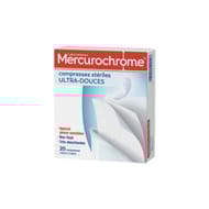 Mercurochrome compresses stériles ultra-douces 20 unités