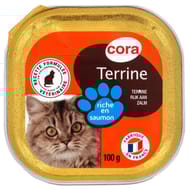 Cora terrine riche en saumon pour chat 100g