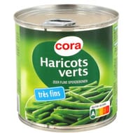 Cora haricots verts très fins entiers 1/2 220g