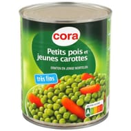 Cora petits pois et carottes très fins 4/4 530g
