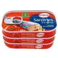 Cora sardines à la tomate 3 x 69g