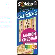 Sodebo club suédois jambon cheddar 135g