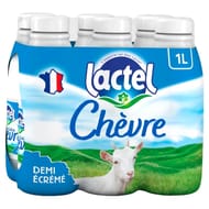 Lactel lait de chèvre demi-écrémé 6 x 1 l