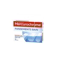 Mercurochrome pansements bain 3 formats 16 unités