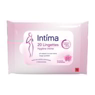 Intima lingettes hygiène intime fraîcheur longue durée x20