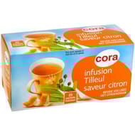 Cora infusion tilleul saveur citron 25 sachets 40g