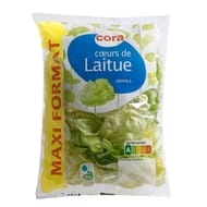 Cora salade coeurs de laitue maxi format sachet 320g