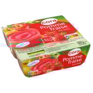Cora dessert de fruits de pommes et de fraises 4x100g