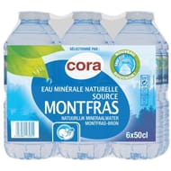 Cora eau minérale naturelle montfras 6 x 50cl