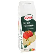 Cora 100% pur jus de pomme brique 1l