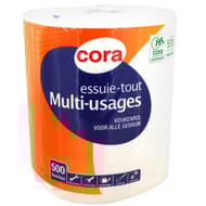 Cora bobine essuie tout multi-usages 500 feuilles