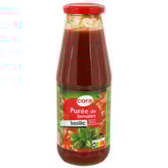 Cora purée de tomates au basilic bouteille  690g