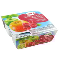 Cora spécialité de pomme framboise sans sucres ajoutés 4x95g-380g