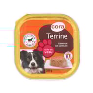 Cora terrine pour chien riche en veau 300g
