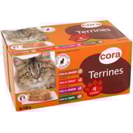Cora terrine riches en viande pour chat 8 x 100g