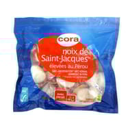 Cora noix de Saint Jacques élevées au Pérou avec corail 400g