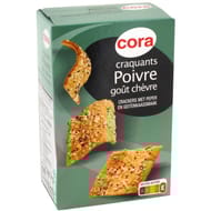Cora craquants au chèvre et poivre 65g