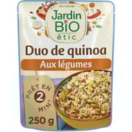 Jardin bio étic duo de quinoa aux légumes bio 250g