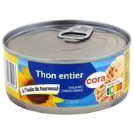 Cora thon à l'huile de tournesol 160 g