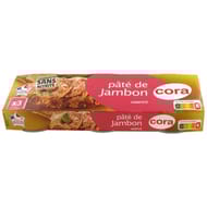 Cora pâté de jambon 3x76.5g