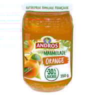Andros confiture allégée d'orange 350g