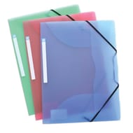 Cora lot de 3 chemises 21 x 29,7cm polypropylène translucide 3 rabats à élastique