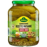Kühne cornichons aigre-doux recette paysanne bocal 850g