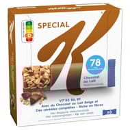 Kellogg's barres céréales special k chocolat au lait - 6x20g