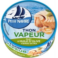 Petit navire thon vapeur huile olive 130g