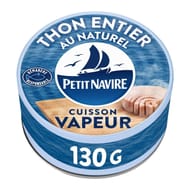 Petit Navire thon vapeur nature 130g