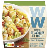 WW petites St Jacques et torti, crème safranée aux légumes 300g