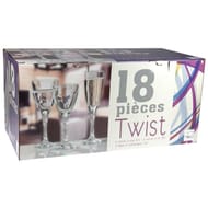 Service 18 verres à pied twist