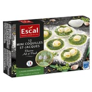Escal 12 mini coquilles St Jacques sauce au beurre ail et persil 150g