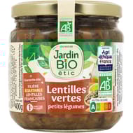 Jardin bio lentilles cuisinés aux petits légumes bio 400g