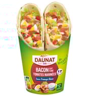 Daunat wrap bacon cuit fumé oeuf tomates sauce yaourt 190g