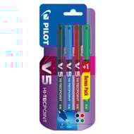Pilot lot de roller v-5 x 3 +1 noir bleu rouge vert