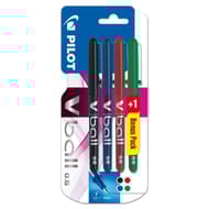 Pilot lot roller v-ball x3 + 1  0.5 noir bleu rouge + vert