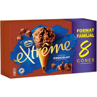 Extrême 8 cônes chocolat pépites nougatine format familial 568g