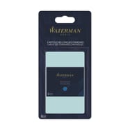 Waterman cartouche longue encre bleue effaçable x8