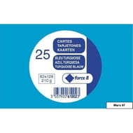 Clairefontaine 25 cartes de visite turquoise 8.2x12.8 cm 210 grammes