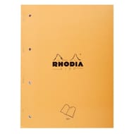 Rhodia - Cahier de notes agrafé 22.3x29.7 cm 160 pages détachables 5x5 perforées