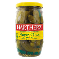 Hartherz cornichons aigres-doux au vinaigre et aux aromates bocal 380g