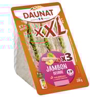 Daunat sandwich club XXL jambon beurre 230g