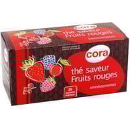 Cora thé saveur fruits rouges 25 sachets 40g