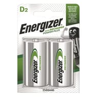Energizer 2 piles rechargeables D (HR20) 2500 mAh 156g
