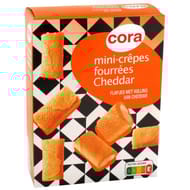 Cora mini-crêpes fourrées cheddar 65g